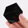 Natural Obsidian Square, Quartz Crystal Rough Polished Cube, Mineral Reiki Healing Stone, Degaussing Hexahedral Desk Decor 1