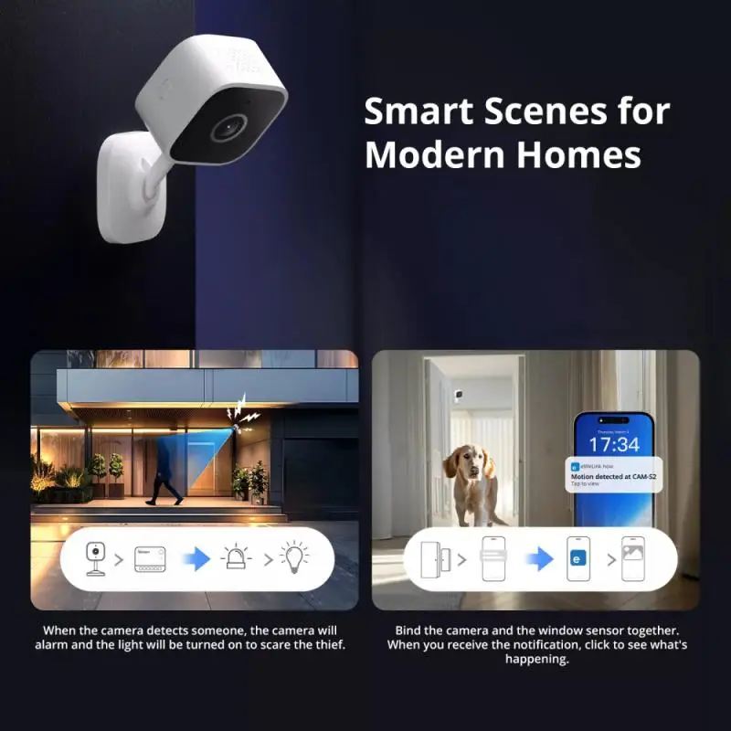 SONOFF CAM Slim Gen2 1080P HD WiFi Smart Home Security Camera Motion Detection With Night Vision Work With Ewelink Alexa Google 4