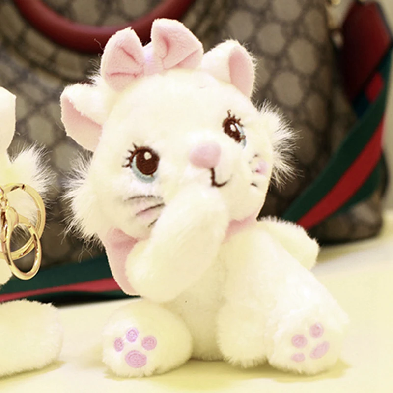 12cm 메리 고양이 인형 봉제 동물 키 체인 인형 배낭 펜던트 장난감 어린이를위한 작은 미니 플러시 장난감 크리스마스 선물