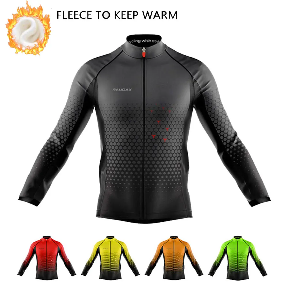 UGLY FROG Winter Radtrikot Set Herren - Thermo Langarm Fahrradtrikot Mit Reflektoren