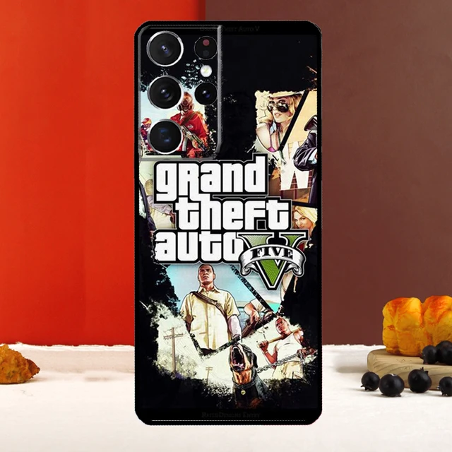 Jogo Gta 5 Caixa Do Telefone Para Samsung Galaxy S22 S21 Ultra S20 Fe S8 S9  S10e S10 Plus S10 Lite M23 5g Preto Capa Macia - Capas E Cases De Celular -  AliExpress