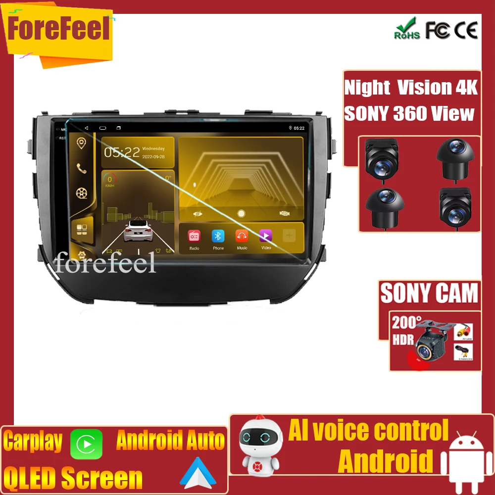 

5G 7862 For Suzuki Vitara Brezza 2016 - 2019 Touch Screen High-performance Radio QLED Car Auto Wifi Stereo Carplay HeadUnit