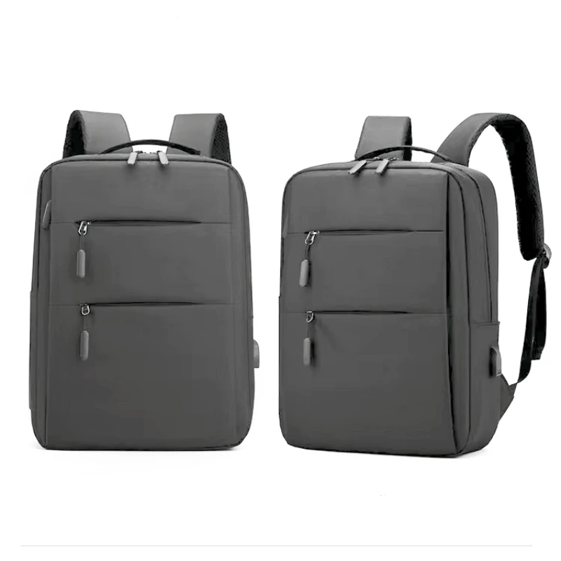 

Large Capacity Men's Simple Backpack USB Rechargeable Backpack Wholesale Notebook Bag Business Casual Men's Bag