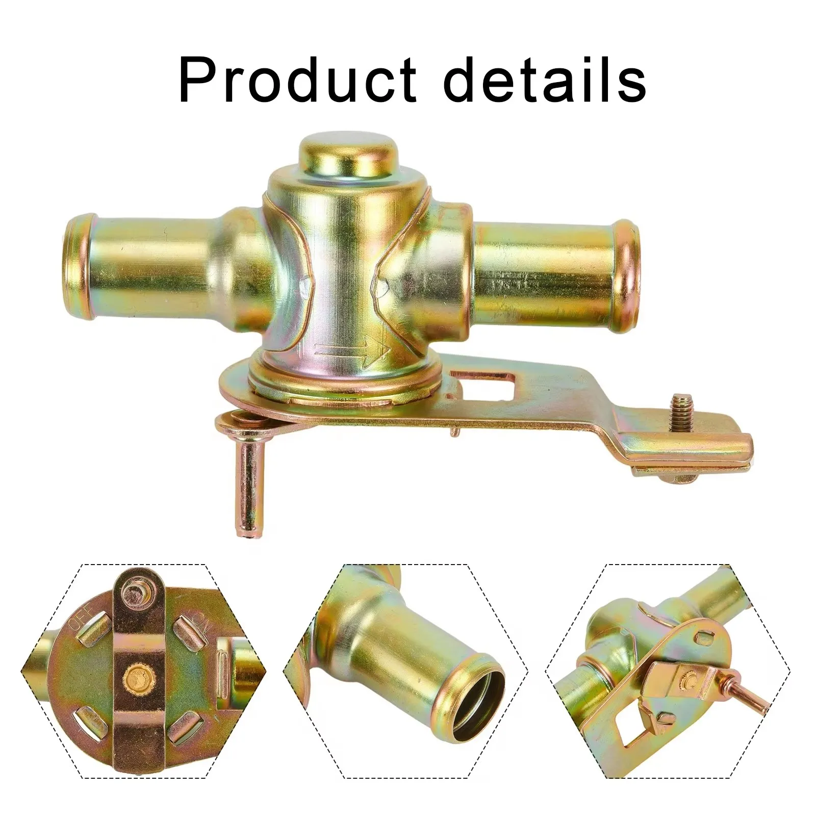 Universal Heater Tap Valve Type Car Hot Rod 16mm (5/8") Cable-Type Inline C3UZ18495A YG Heater Faucet Valve Car Accessories