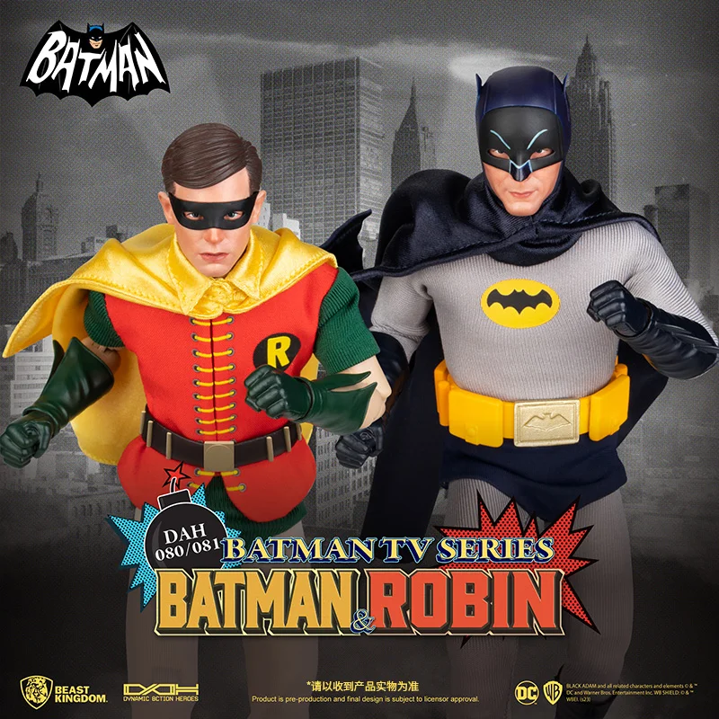 

Dah-081 Dah-080 20.5cm Scale Men Soldier Dynamic Duo 1966 Batman Robin Dc Super Hero Full Set Action Figure Collectible Toys