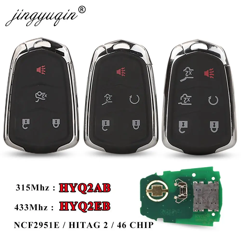 Jingyuqin-433Mhz-HYQ2EB-315Mhz-HYQ2AB-Smart-Chiave-A-Distanza-Fob-per-Cadillac-ESCALADE-ESV-XTS-CTS.jpg Keyforkess 433Mhz HYQ2EB 315Mhz HYQ2AB Smart Chiave A Distanza Fob per Cadillac ESCALADE ESV XTS CTS CT6 ATS 4/5/6BTN ID49 Keyless Go - Jingyuqin 433Mhz HYQ2EB 315Mhz HYQ2AB Smart Chiave A Distanza Fob per Cadillac ESCALADE ESV XTS CTS