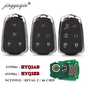 Keyforkess 433Mhz HYQ2EB 315Mhz HYQ2AB Smart Chiave A Distanza Fob per Cadillac ESCALADE ESV XTS CTS CT6 ATS 4/5/6BTN ID49 Keyless Go