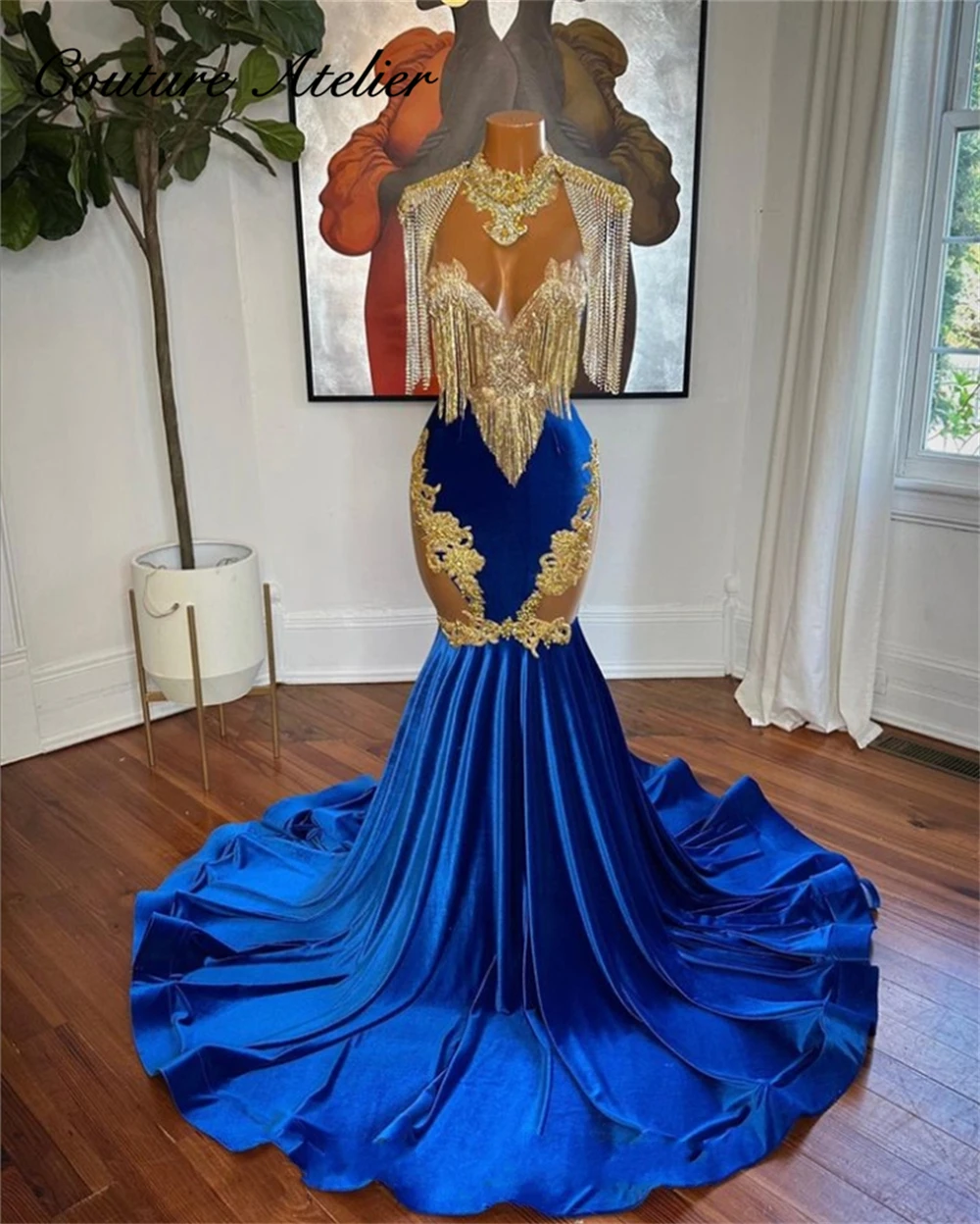 2022 Royal Blue Gold Lace Vestidos De Novia Quinceanera Dresses Sweetheart  Lace Up Long Train Gowns Women Plus Size Prom Party Eve2695 From 143,86 € |  DHgate