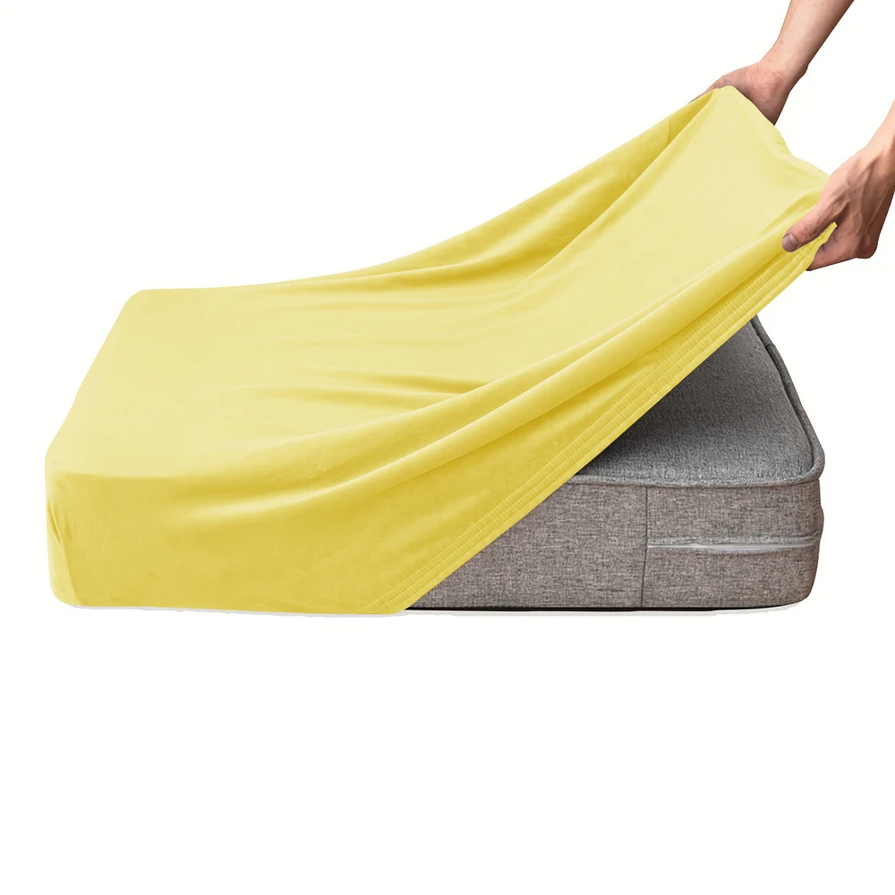 Luxurious Velvet Plush Stretch Sofa Cover - Soft, Removable Slipcover for Living Room and Lounge