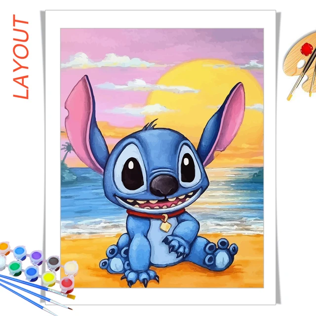 Disney 5d Coloring By Numbers Stitch Oil Painting By Numbers