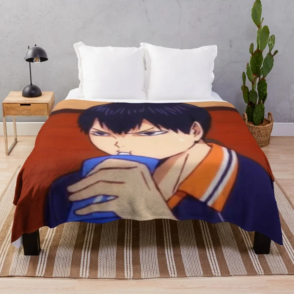 

kageyama-nice kill Throw Blanket Decorative Beds fluffy Personalized Gift Blankets