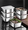 Stainless Steel Fresh-Keeping Box Vegetables Fresh Refrigerator Food Storage Box Kitchen Organizer And Storage Container Crisper 1