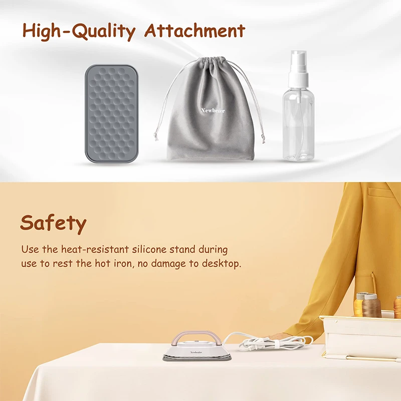 Mini Iron for Clothes 110V/220V Dual-Voltage 30S Preheating Portable Ironing Iron Dry Travel Iron 2