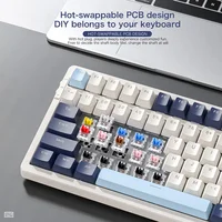 K8 100 Key Wireless Mechanical Keyboard Tri-mode Connection,Full Key Hot Swap,lighting Effects,Gasket Muffler Structure, Laptops - Image 2