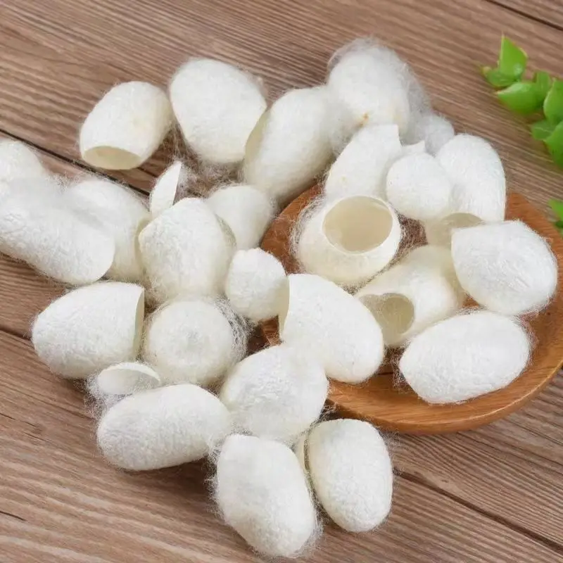 천연 누에고치 껍질 실크 원료 (150g=500개)