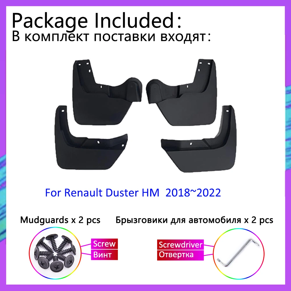 Guardabarros de coche para Renault Duster HM 2018 ~ 2022 Dacia Duster,  guardabarros, guardabarros, accesorios para automóviles - AliExpress