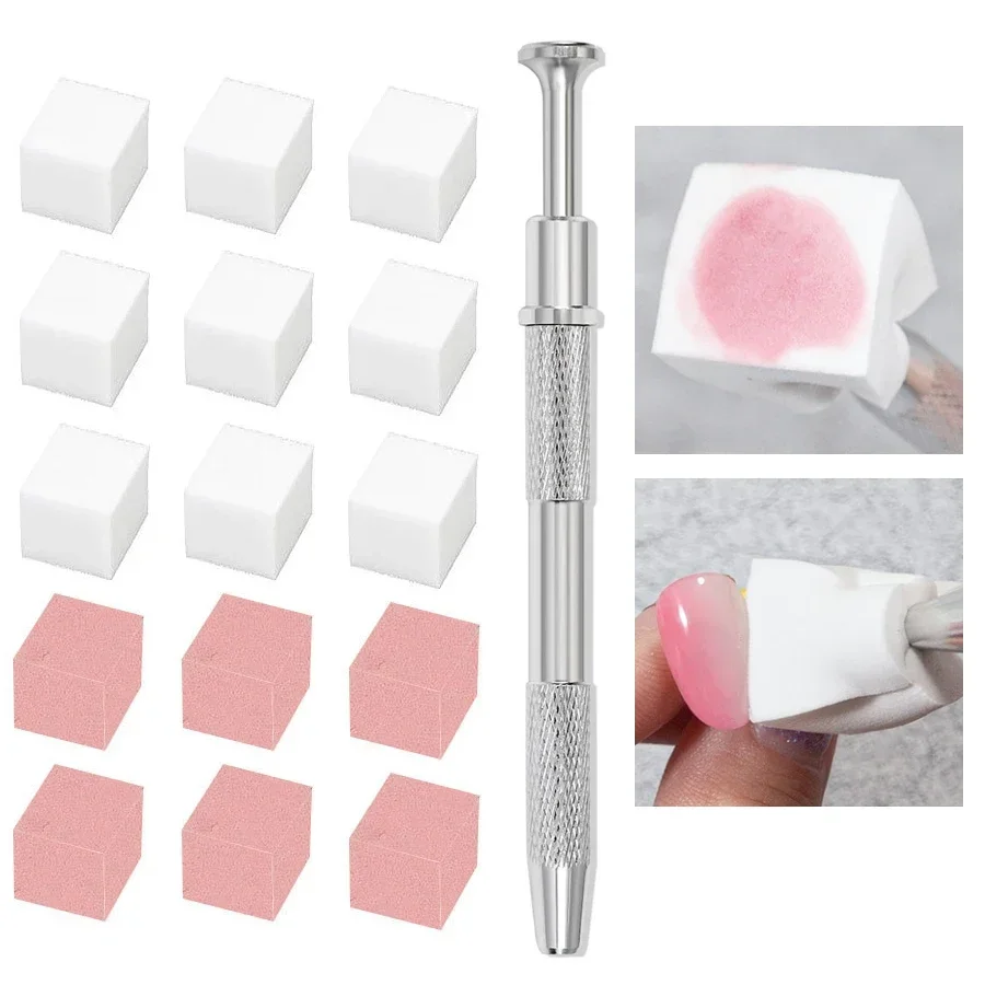 Nail Art Sponge 50Pcs Nail Art Sponge DIY Gradient and Sponge Grabber Nail Brush Art Tools Accessories