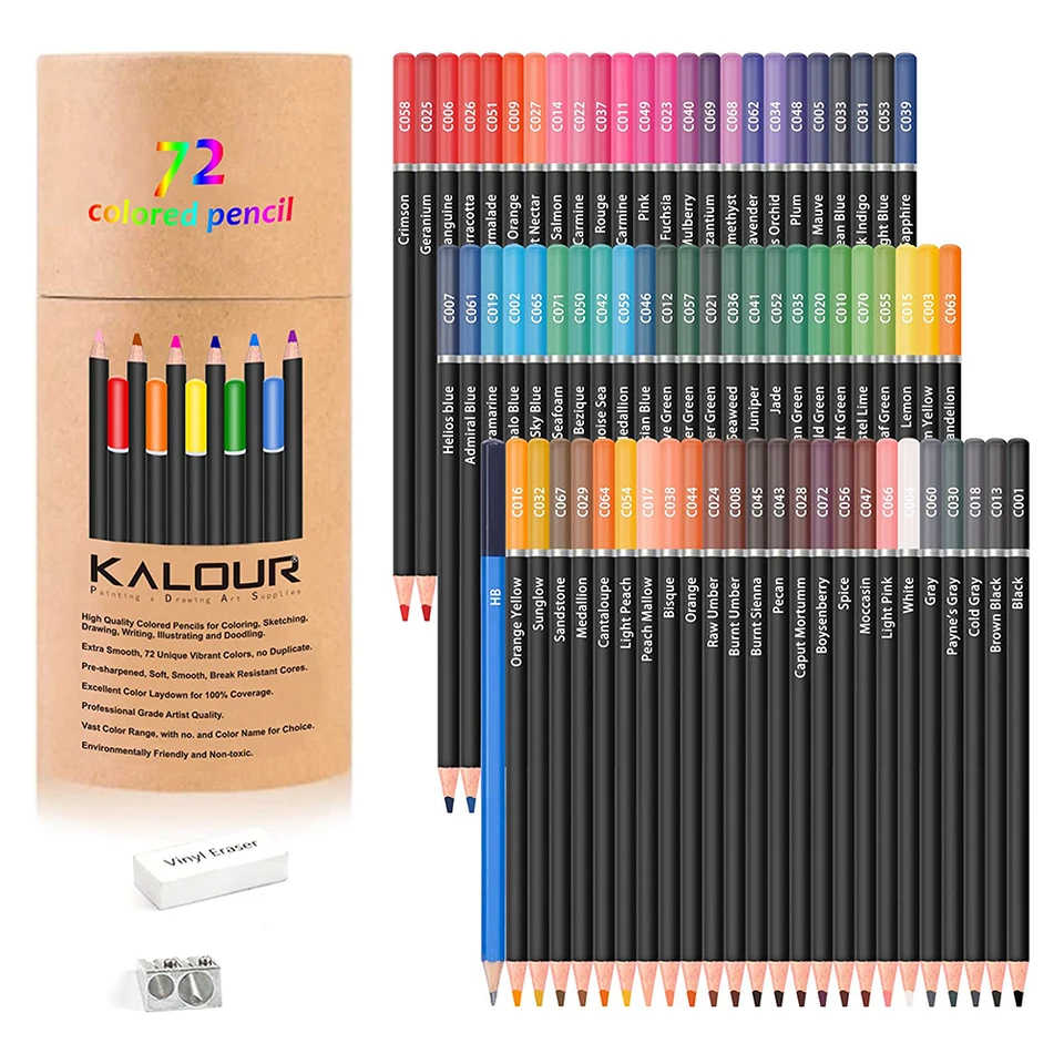 KALOUR 180 Colored Pencils Set, Art Supplies For Adult Coloring,Oil Based  Soft Core,Art Pencil For Kids Teens Beginner Coloring - AliExpress