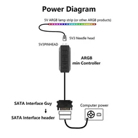ARGB 5V 3PIN To SATA Interface Extension Cable Mini Adapter Controller RGB Sync Controller Cable for PC Case Fan - Image 4