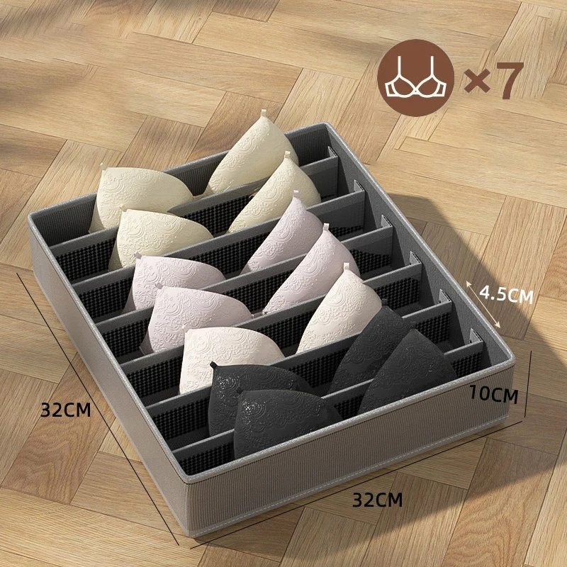 1-2Pcs Unterwäsche Lagerung Boxen Socken Kleidung Lagerung Organizer Vlies Stoff Schublade Typ Höschen Drei-stück Set Box Box Hause