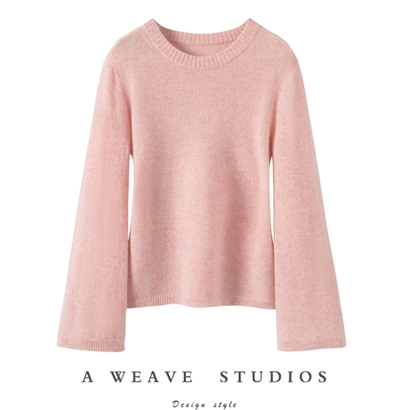 

100% Cashmere Sweater Women's Round Neck Pullover Spring and Autumn New Lightweight Warm Top Luxury Fashion Jacket