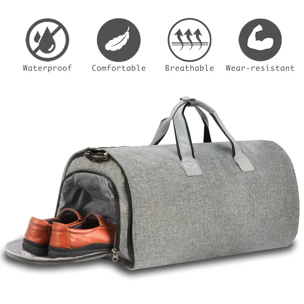 New Men's Portable Travel Bag Large Capacity Luggage Bag Multi functional Folding Suit Bag One Shoulder Cross Body Bag Wash Bag