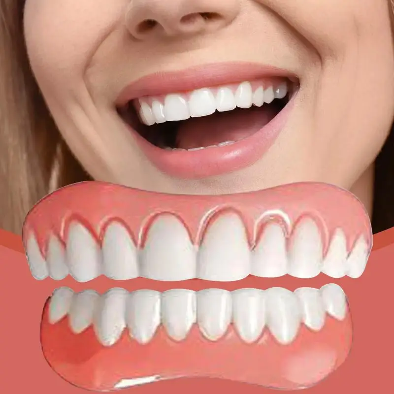 Silicone Denture Kit Denture Silicone Liners Kit Fake Teeth Braces Comfortable Teeth Orthodontic for Women Men denture kit