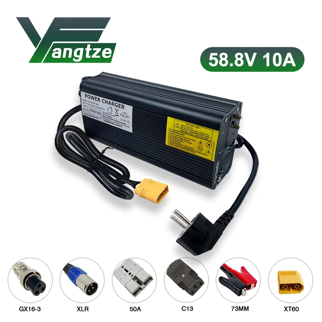 Yangtze 58.8V 10A 14S Lithium Battery Charger For Universal Electric Tools  High Quality Power Supply With Cooling Fans - AliExpress