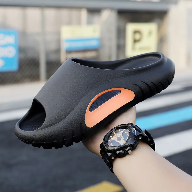 Shevalues Fashion House Sandals Bathroom Slippers EVA Sole Outdoor Beach Sandals Cozy Men Summer Platform Men's Slippers