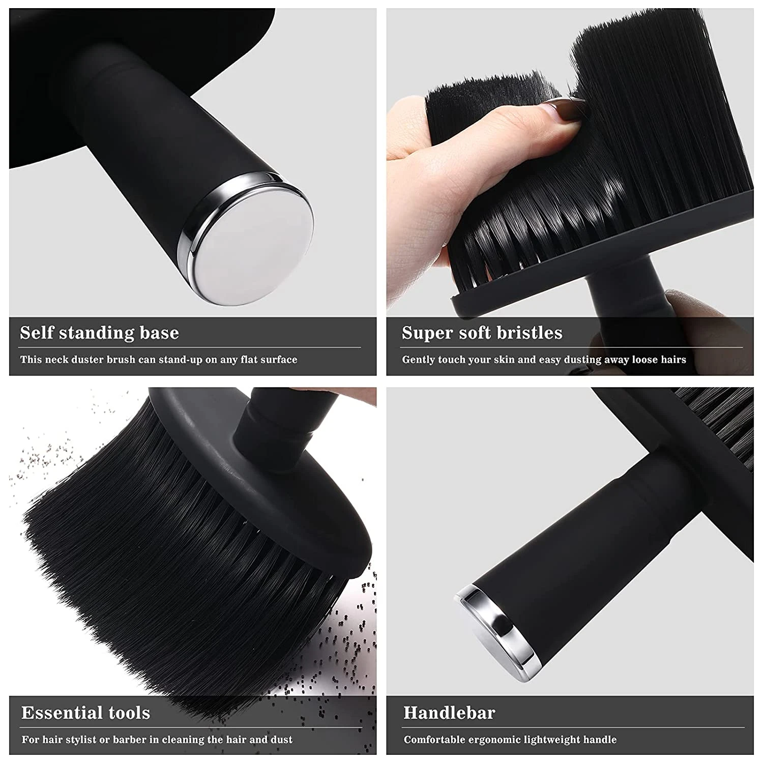 Pro Hairdresser Dusting Brushes Salon Hairdressing Clean Brush Neck Duster Face Hairbrush Barbershop Haircut Cleaning Supplies