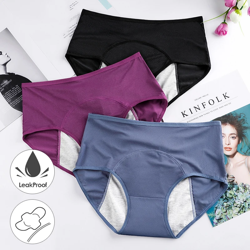 

3 шт. герметичное менструальное Нижнее белье Трусики женские период недержания брюки менструации теплый хлопок под брюки Прямая поставка