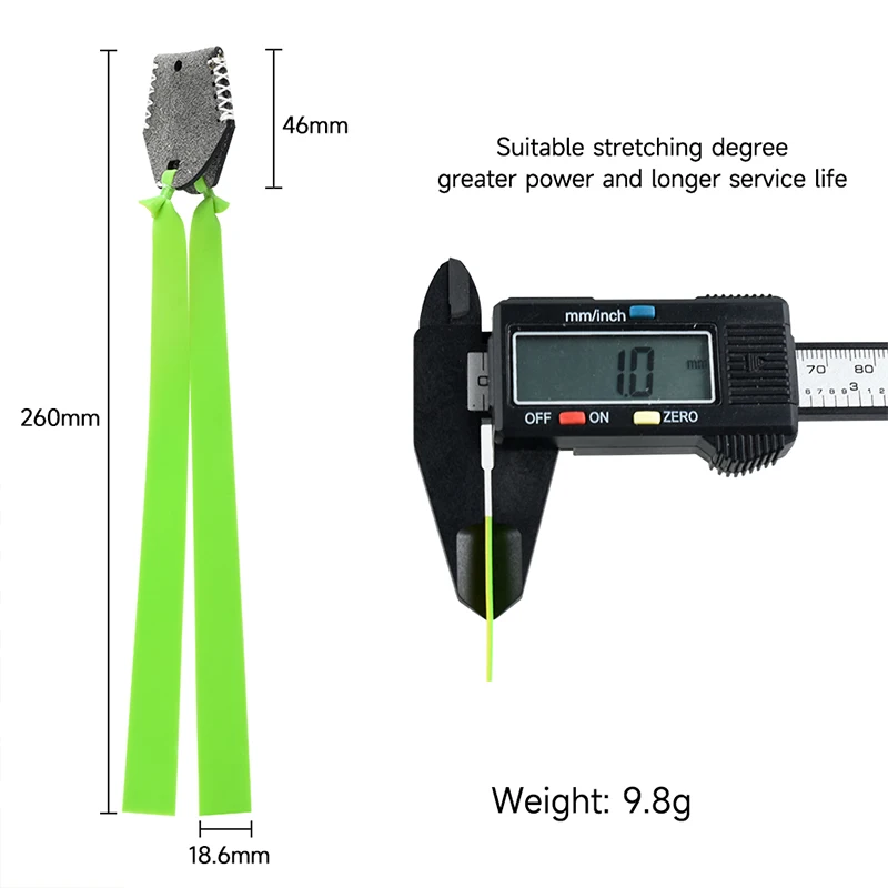 1/2/4/6pcs Large Capacity Shotgun Slingshot Flat Rubber Band Outdoor Hunting Slingshot Shooting Steel Ball Accessories 3