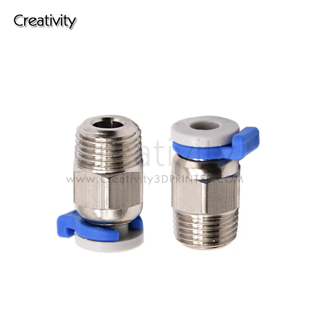 

2pcs Pneumatic Connectors PC4-01 For Ender3 CR10 J-Head MK8 1.75mm PTFE Tube 3D Printer Quick Coupler Fittings Hotend Part