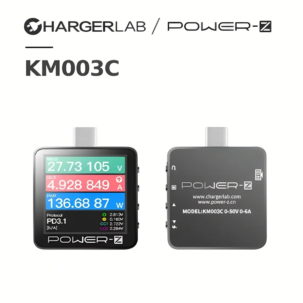 POWER-Z KM003C C240 PD 테스터 USB-C 타입-C 테스터 240W MAX (QC5.0 PD3.1 고속 충전 프로토콜 감지, 메인보드 수리용)