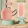 100 pieces face Masks 4d Morandi color fish shaped four layer color dust and droplet preve маска  mascarillas  masque 5