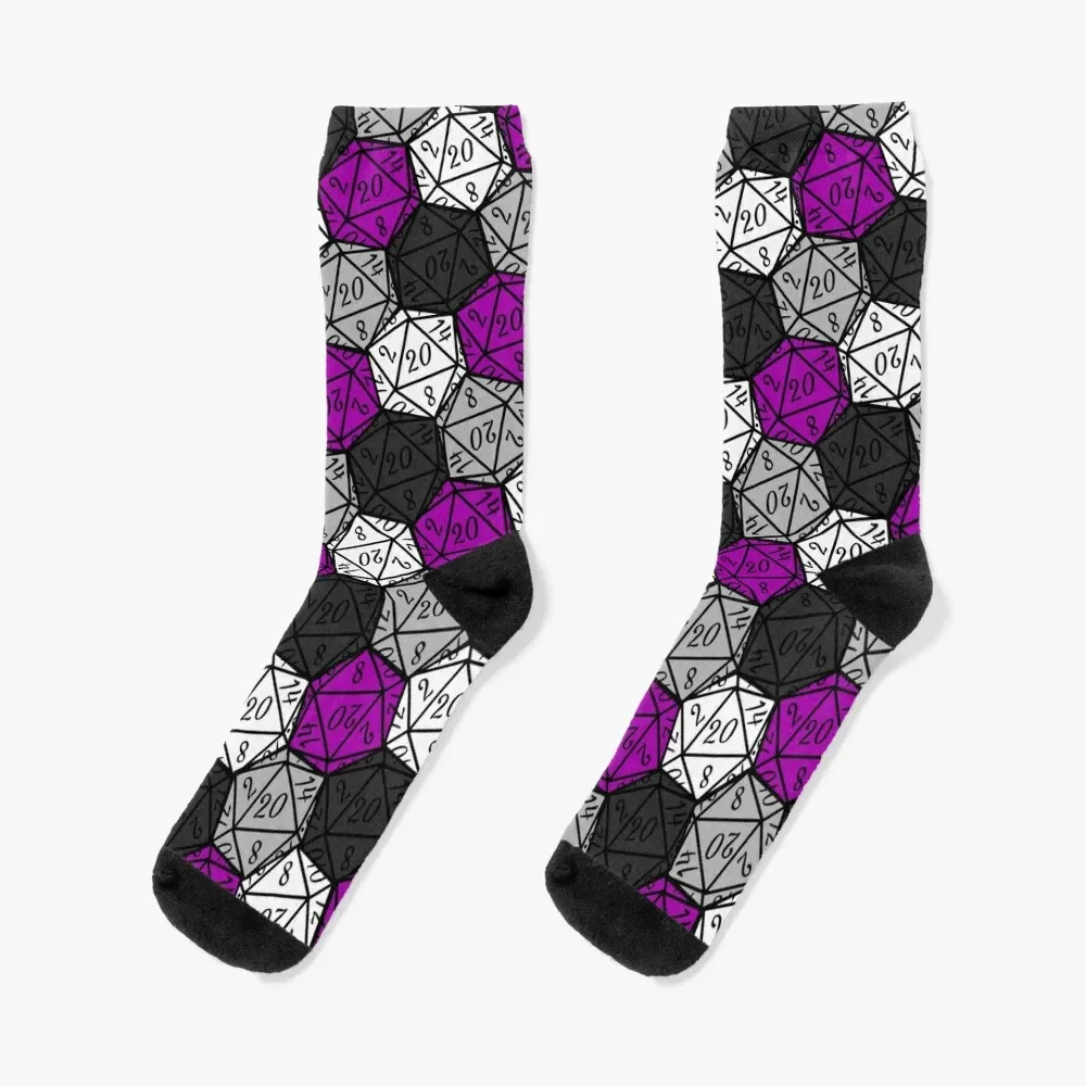 

Asexual Pride Dice Pattern Socks summer Sports football Rugby Socks Male Women's