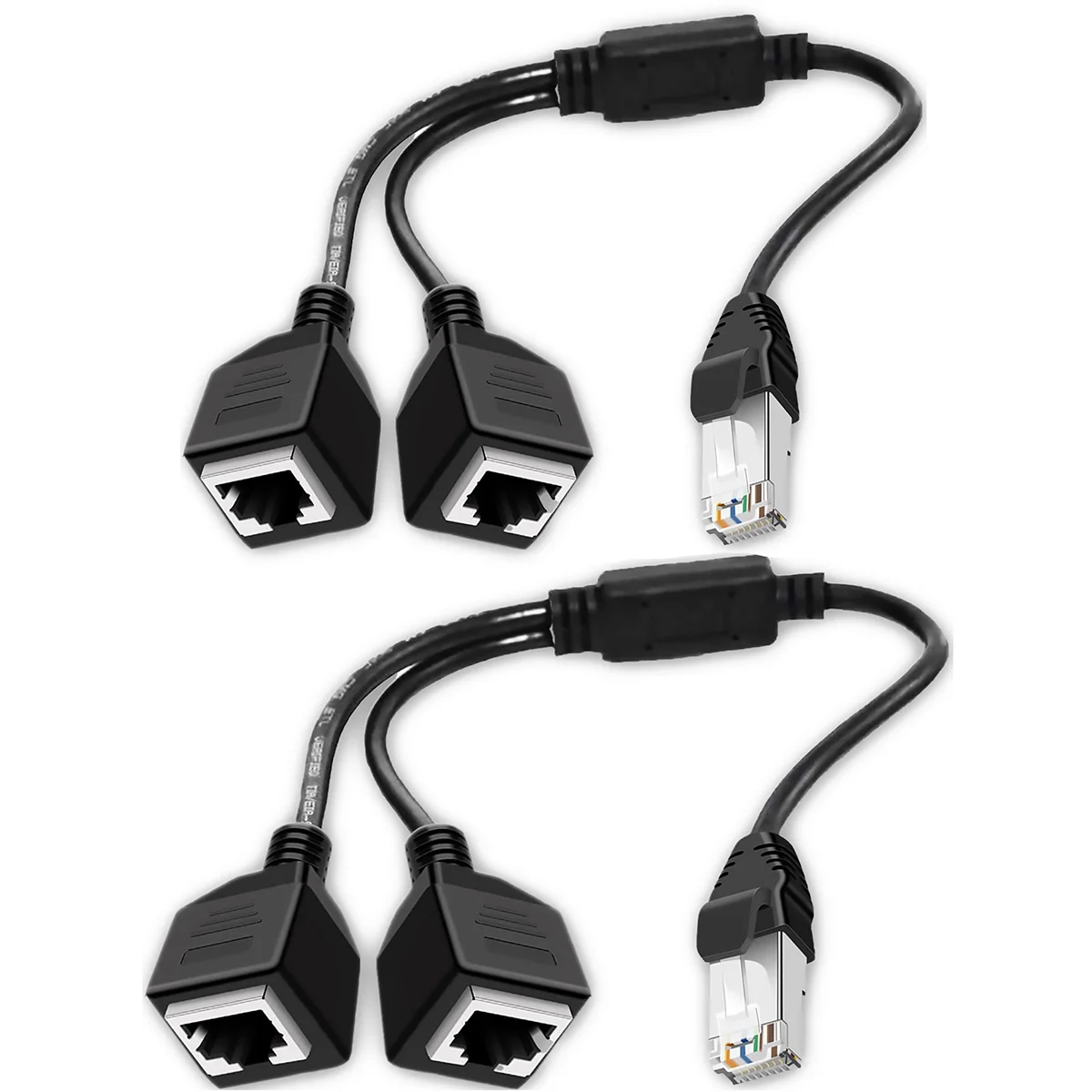 Dual Port RJ45 Ethernet Splitter Adapter Cable