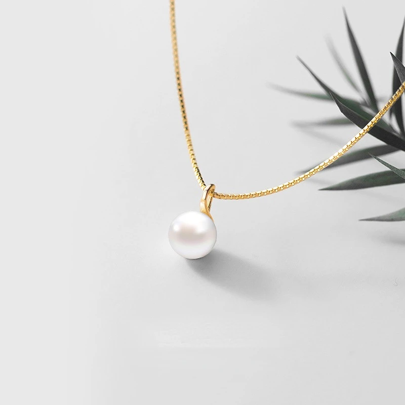 OYJR Silver Plated Lady Natural Pearl Necklace Women