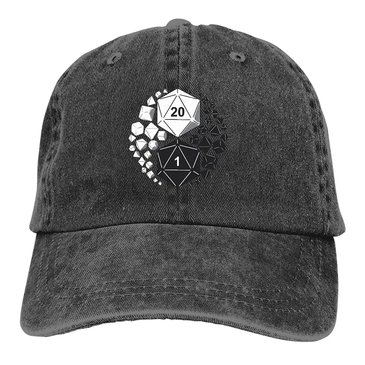 

Промытая Мужская бейсболка D20 Yin Yang, кости, бейсболка, ковбойские кепки, головной убор, головные уборы для гольфа