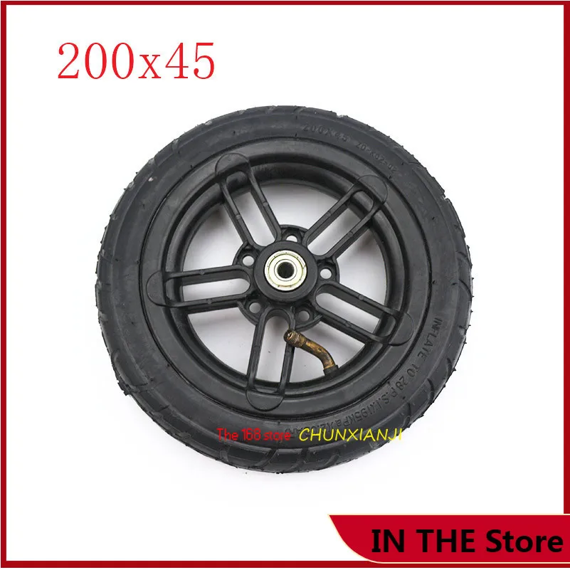 

8mm 10mm Inner Hole Good Quality 200x45 Wheel 8 Inch Castor with Tyre & Tube Motorcycle Parts Electric Scooter