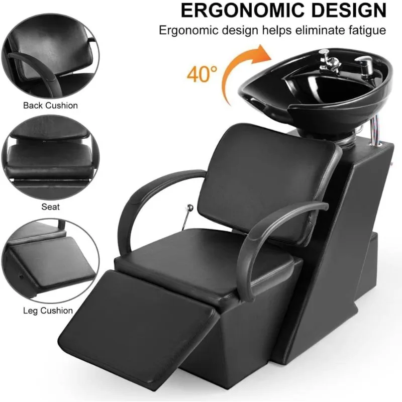 

Barber shop hair salon special shampoo bed wholesale semi-reclining beauty bed shampoo bed hairdresser special ceramic basin