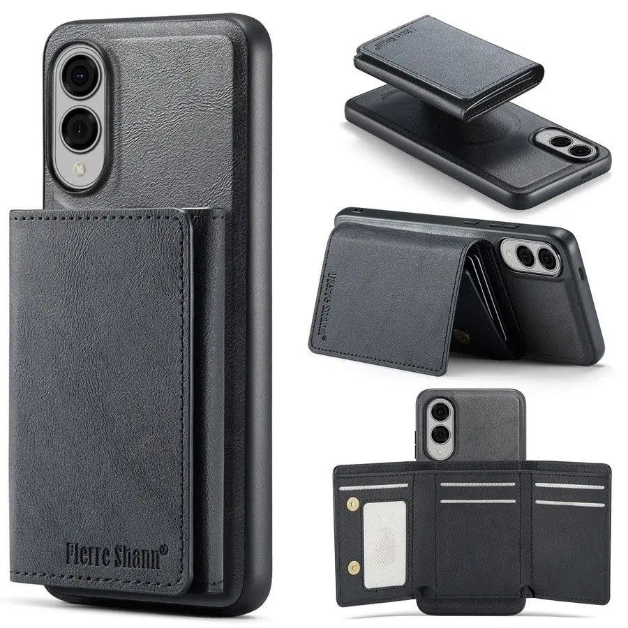 funda para smartphone Magsafe cartera para para Samsung Galaxy-funda de cuero desmontable con soporte para teléfono, funda de carga inalámbrica para Samsung Galaxy S25 edge S24 FE S23 Ultra S22 Plus » funda para smartphone Magsafe cartera para para Samsung Galaxy