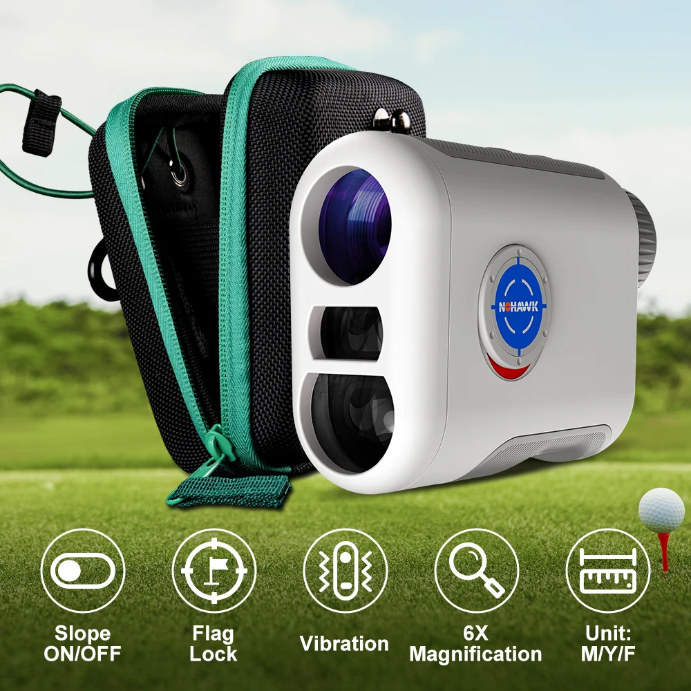 Golf Laser Rangefinder with Slope Switch Flag Locking Vibration and Magnet 6X Ma