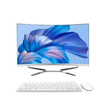 New 27‘’Curved Screen All In One PC Intel i5/i7 Gaming PC 8GB RAM SSD Full PC All In One Desktop Computer With Windows