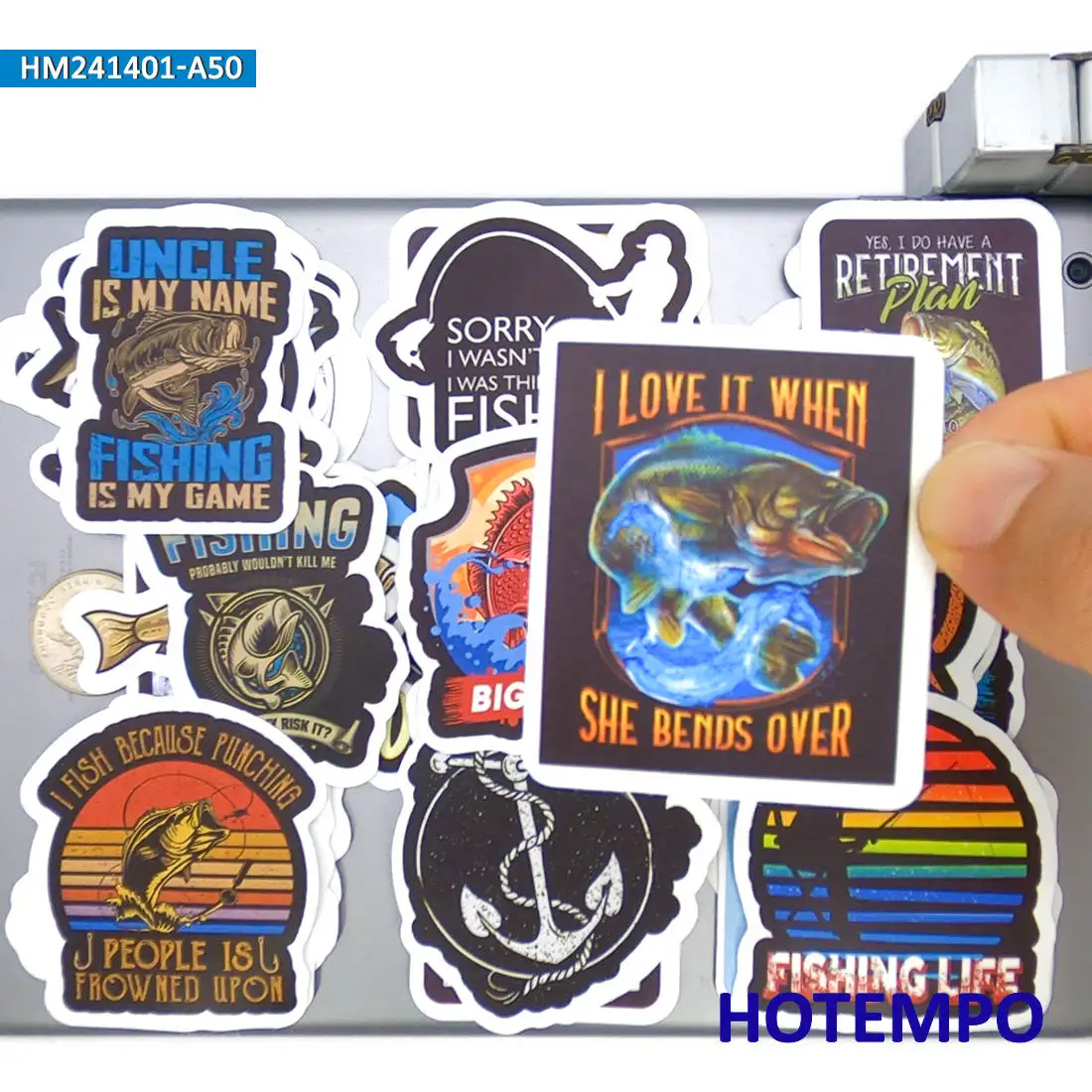 Pegatinas Pesca Diseño Peces Lote De 50 Pegatinas De Pesca - Diseños De  Naturaleza, Para Laptop, Coche, Barco, Parachoques Pegatinas Pesca 50  Unidades, image size:1100x1100