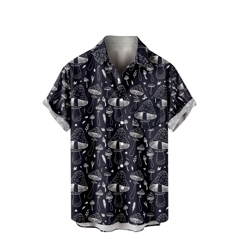 thumbnail image 1 of Nuevas camisas hawaianas para hombres y mujeres, moda de verano, camisetas de manga corta con estampado de hongos, camisetas para niños de calle Y2k, camisetas de playa Harajuku, 1 of 5