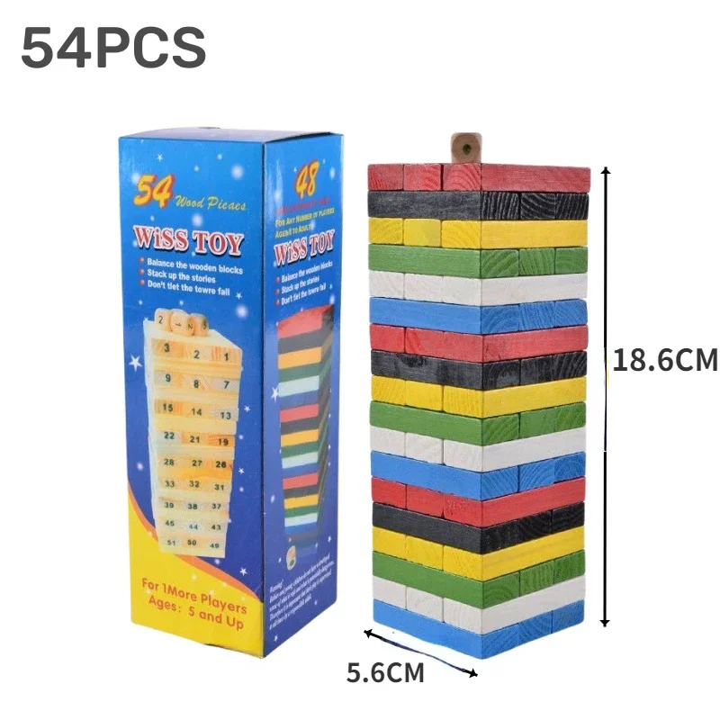 building blocks building a tower and drawing blocks on a chessboard game children's solid block puzzle parent-child interactive board game 2Set
