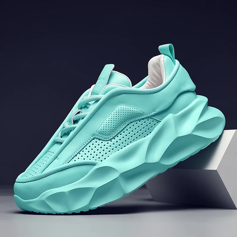Men's Shoes 2023 Autumn New Soft Sole Sports Shoes Surface Cowhide Trend Thick Sole Comfortable Casual Shoes Women's Shoes 4