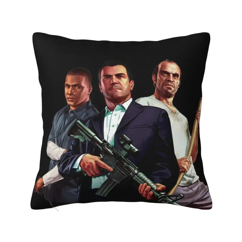 

Grand Theft Auto Pillow Decor Home Cute GTA Game Outdoor Cushions Square Pillowcase