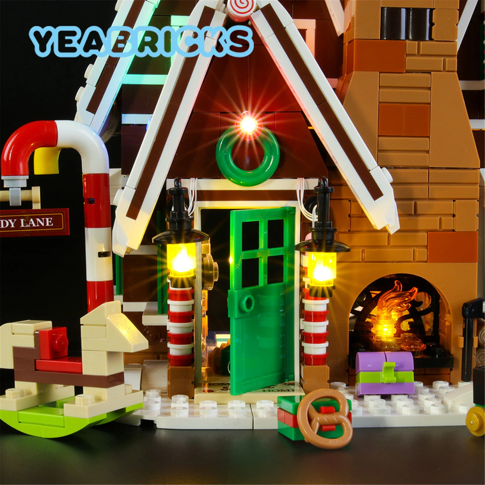 Lego gingerbread house lights clearance